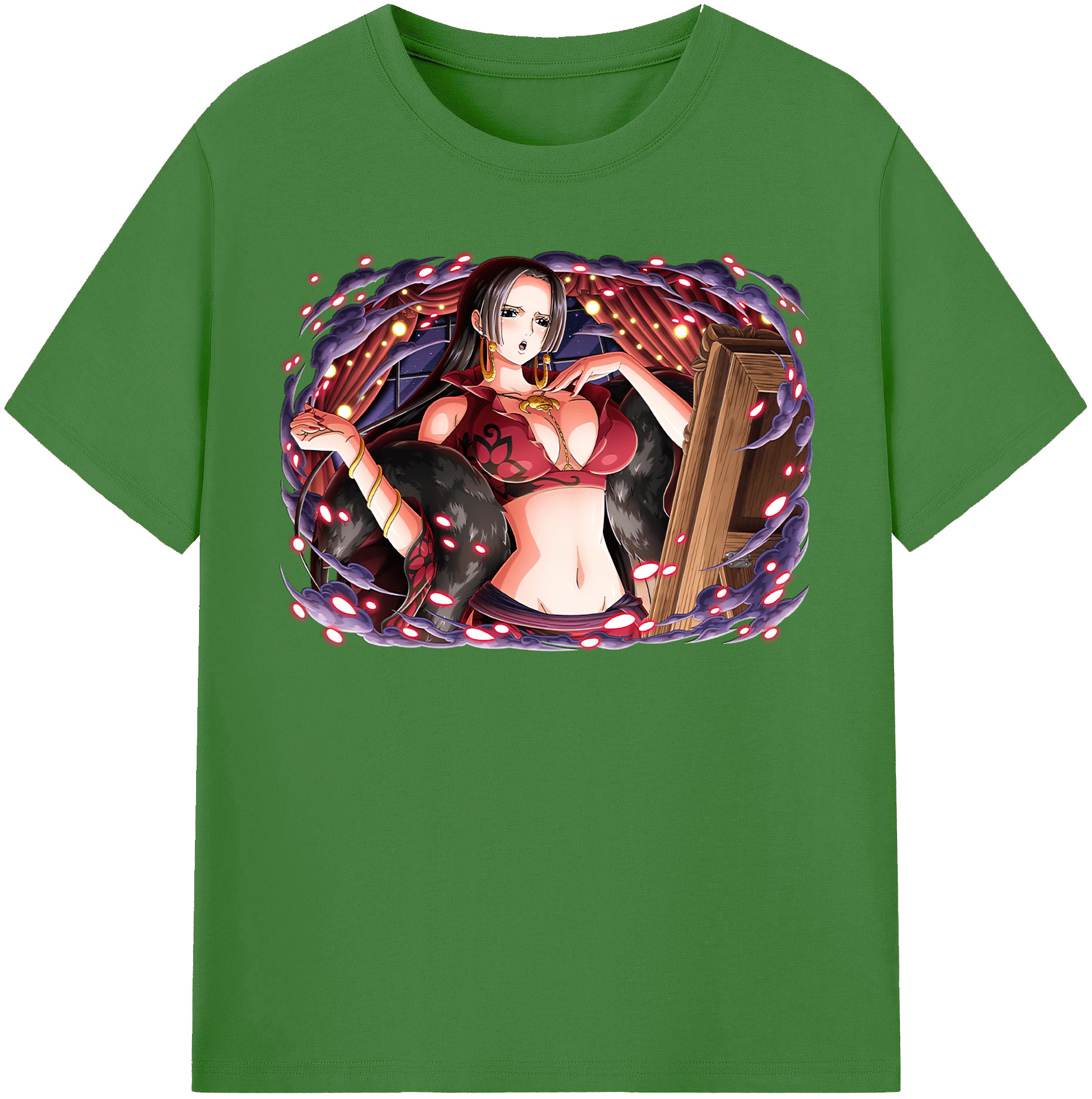 （画像用） ワンピース ボア・ハンコック ONE PIECE Boa·Hancock レディースカジュアルプリントTシャツ（綿100％）